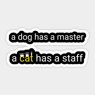 Cat staff gift ragdoll Sticker